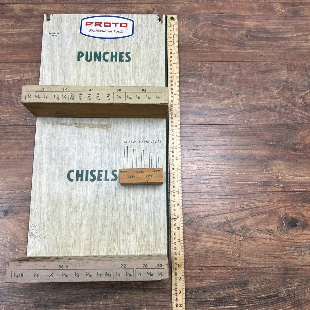 Proto Tools Dealer Display Board Punches Chisels Panel No.186SS‎ Hardware Store